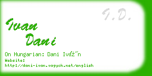 ivan dani business card